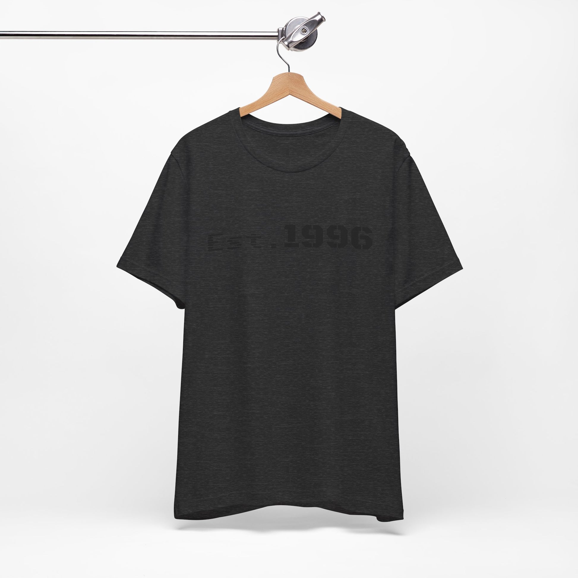 Vintage Est. 1996 T-shirt by Printify featuring a retro design, ideal for birthday gift, with a classic fit and comfortable fabric.