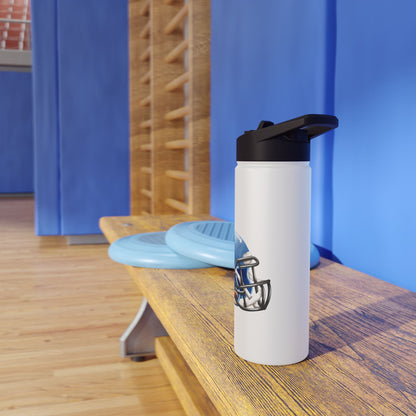 Sporty Stainless Steel Water Bottle with Unique Football Helmet Design | Ideal for Athletes, Gym Lovers, Sports Events, Hydration on the Go