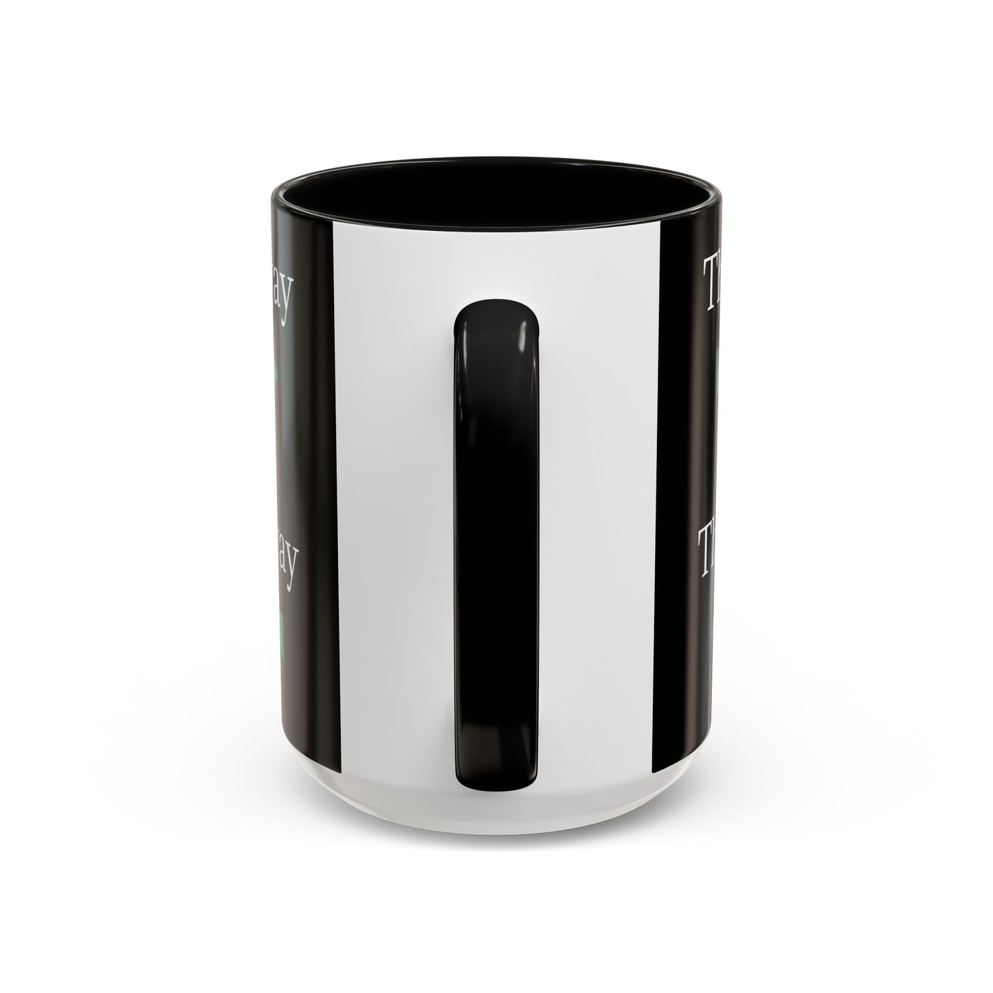 Ceramic coffee mug with "This Way or That Way" arrow design in 11oz or 15oz, featuring a colorful, playful print.