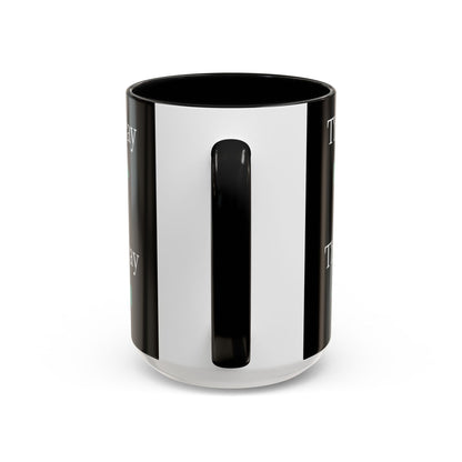 Ceramic coffee mug with "This Way or That Way" arrow design in 11oz or 15oz, featuring a colorful, playful print.
