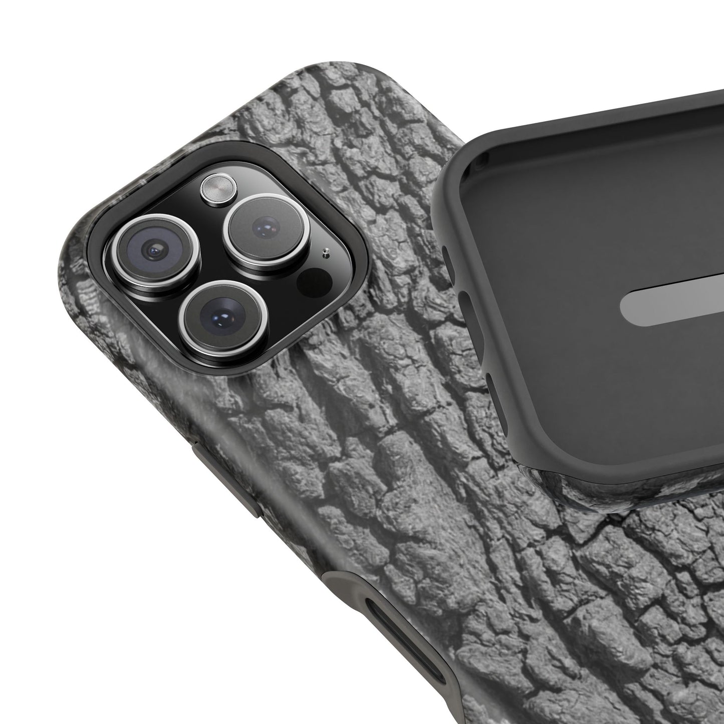 Bark Texture Magnetic Impact Phone Case