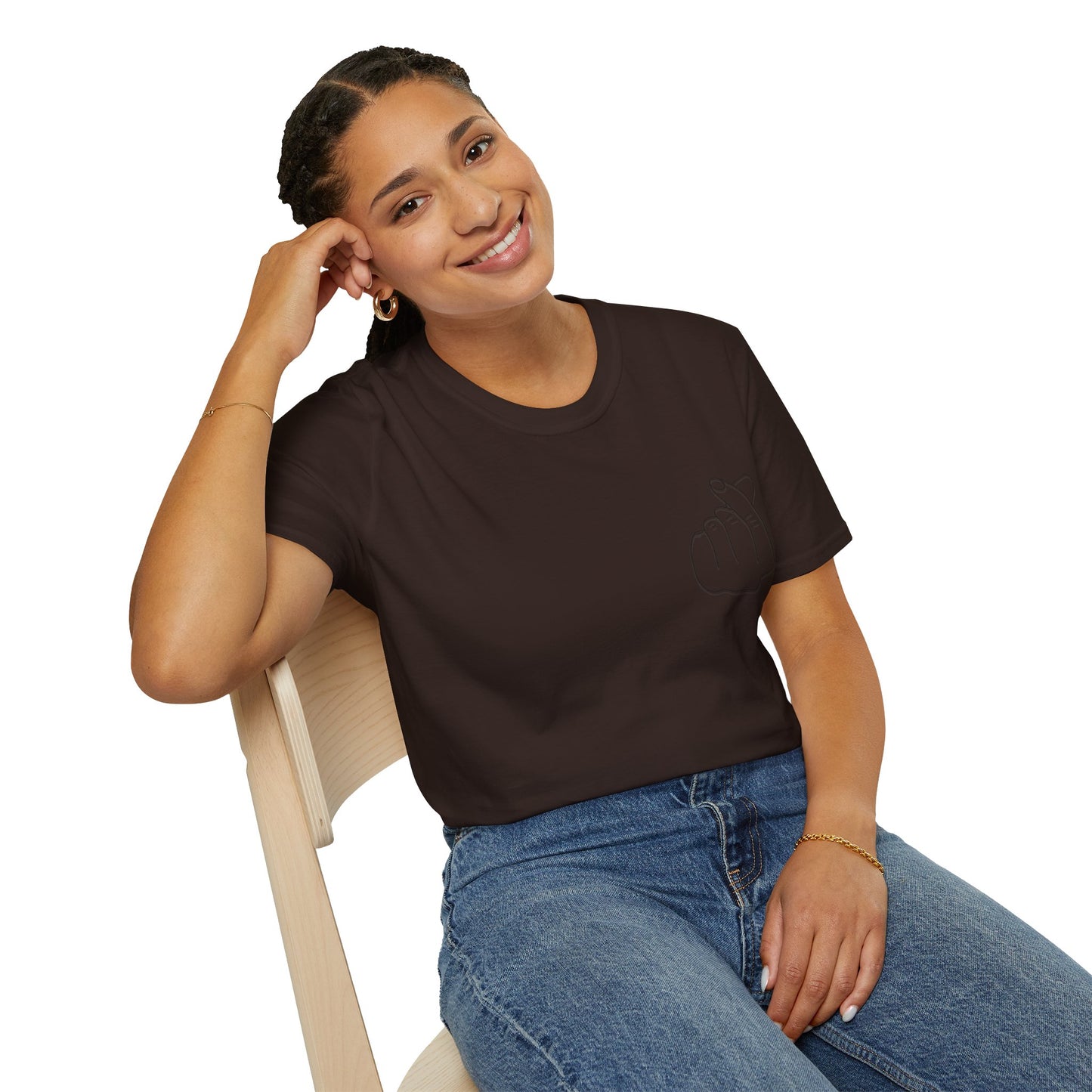 Trendy Unisex Softstyle T-Shirt with Love Hand Gesture Design