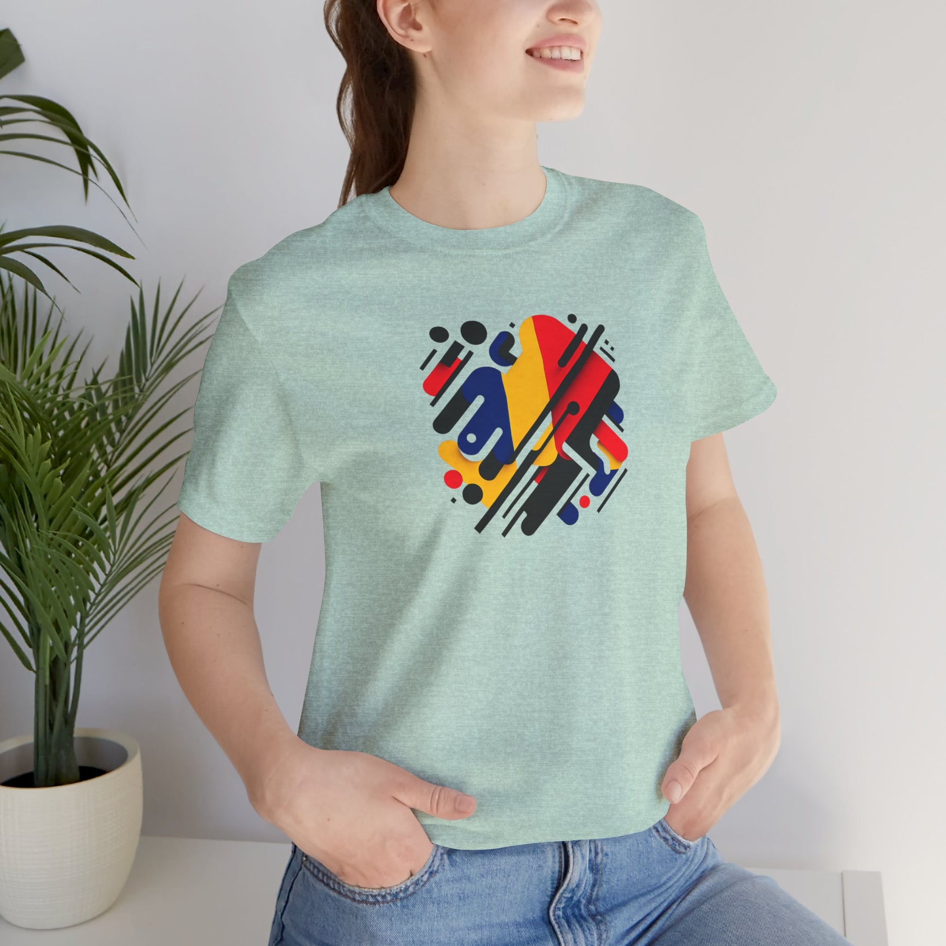 Artistic Heart Unisex Jersey Tee - Vibrant Graphic Tee, Casual Wear, Gift for Art Lovers, Birthday Surprise, Everyday Comfort - TRV