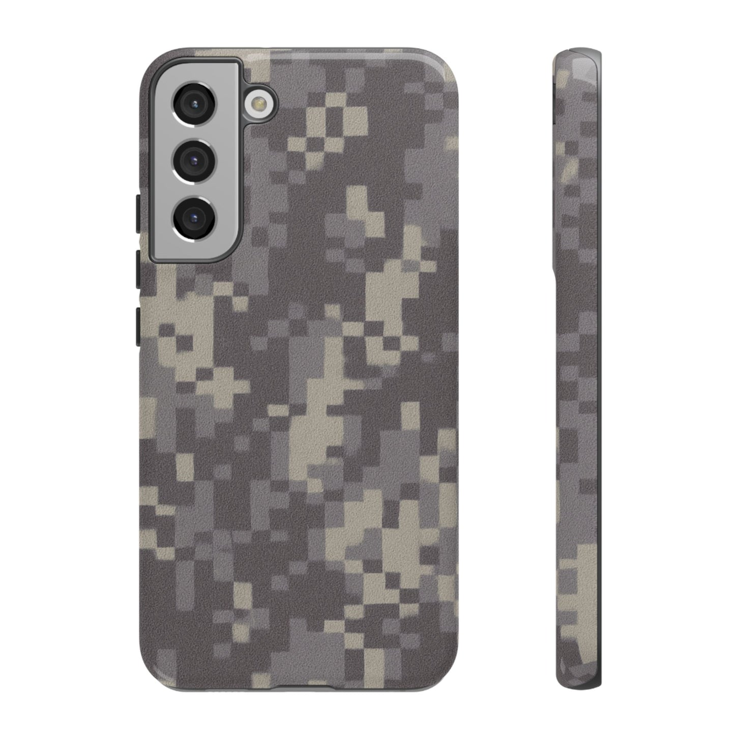 Digital camouflage tough phone case by Printify, rugged protective cover for smartphones with a rugged camo design.