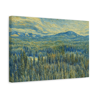 Scenic Landscape Canvas Print, Rustic Home Decor, Wall Art for Nature Lovers, Gift for Art Enthusiasts, Serene Forest Artwork - TRV