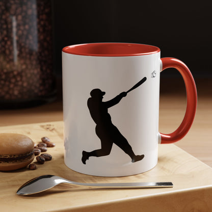 Baseball Player Accent Coffee Mug, Sports Gift, Baseball Lover Mug, Unique Coffee Cup, Personalized Sports Mug - TRV