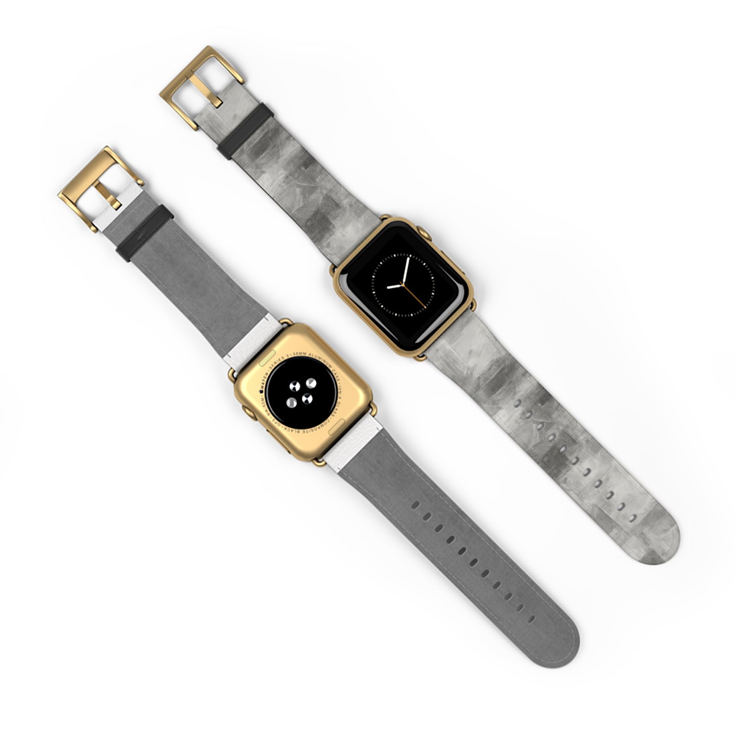 Gray watercolor camouflage Apple Watch band with neutral abstract design, compatible with Apple Watch, by Printify accessories.