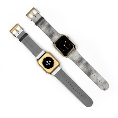 Gray watercolor camouflage Apple Watch band with neutral abstract design, compatible with Apple Watch, by Printify accessories.