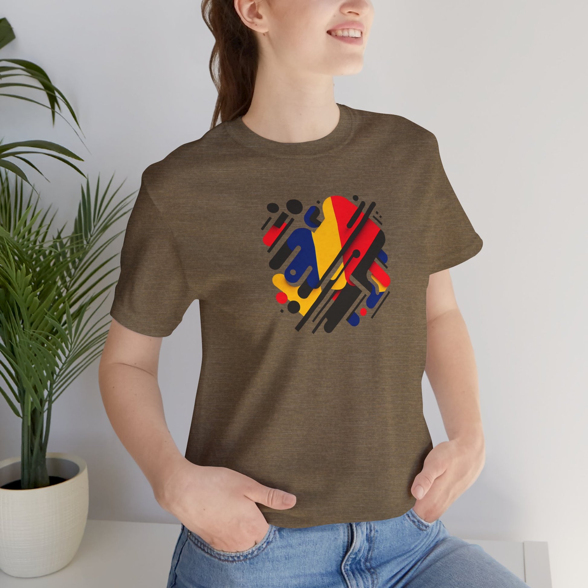 Artistic Heart Unisex Jersey Tee - Vibrant Graphic Tee, Casual Wear, Gift for Art Lovers, Birthday Surprise, Everyday Comfort - TRV