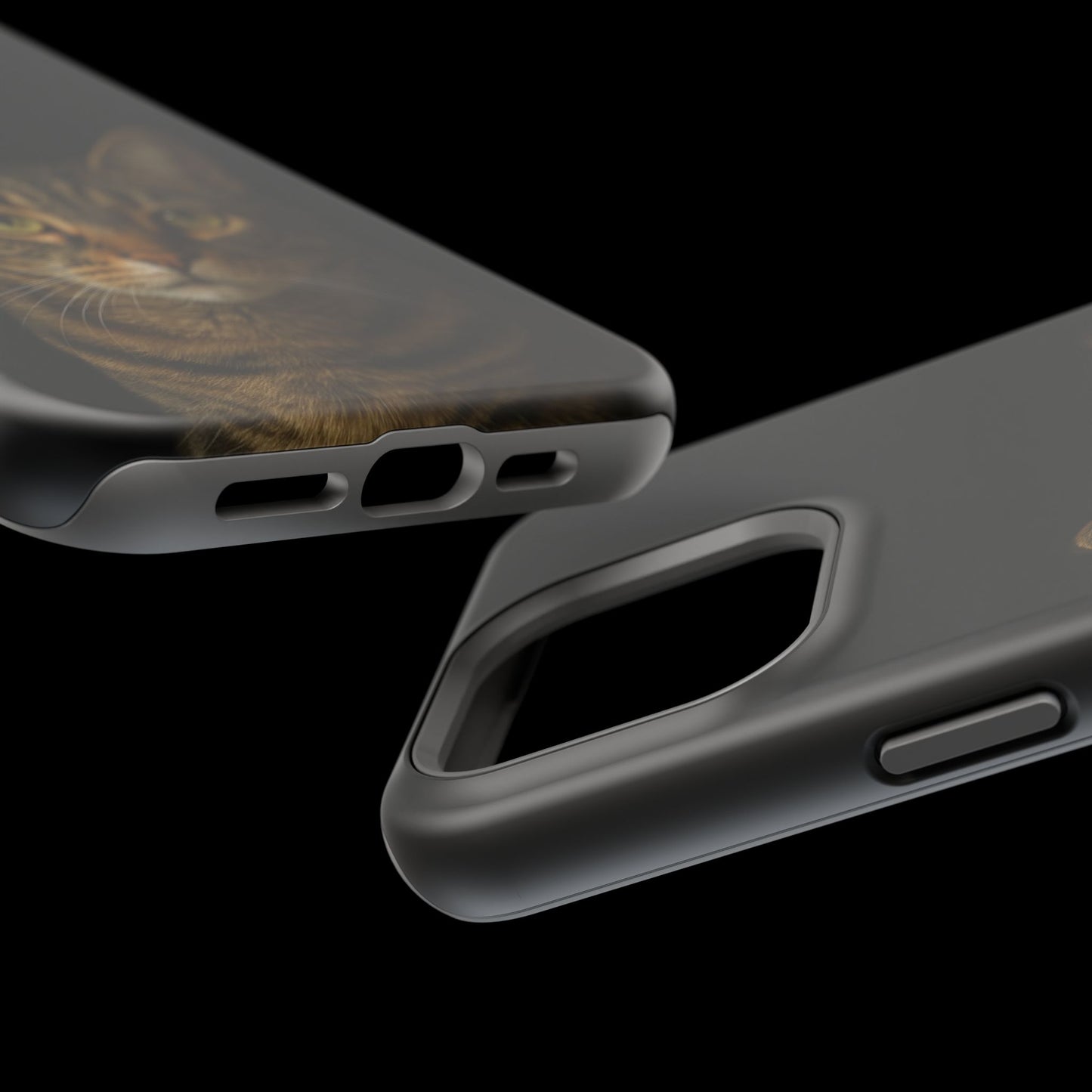 Magnetic Impact-Resistant Phone Case — Realistic Tabby Cat Portrait