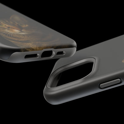 Magnetic Impact-Resistant Phone Case — Realistic Tabby Cat Portrait