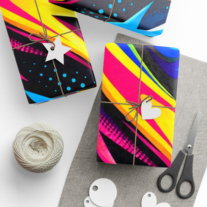 Vibrant Rainbow Swirl Wrapping Paper Roll — Abstract Colorful Gift Wrap