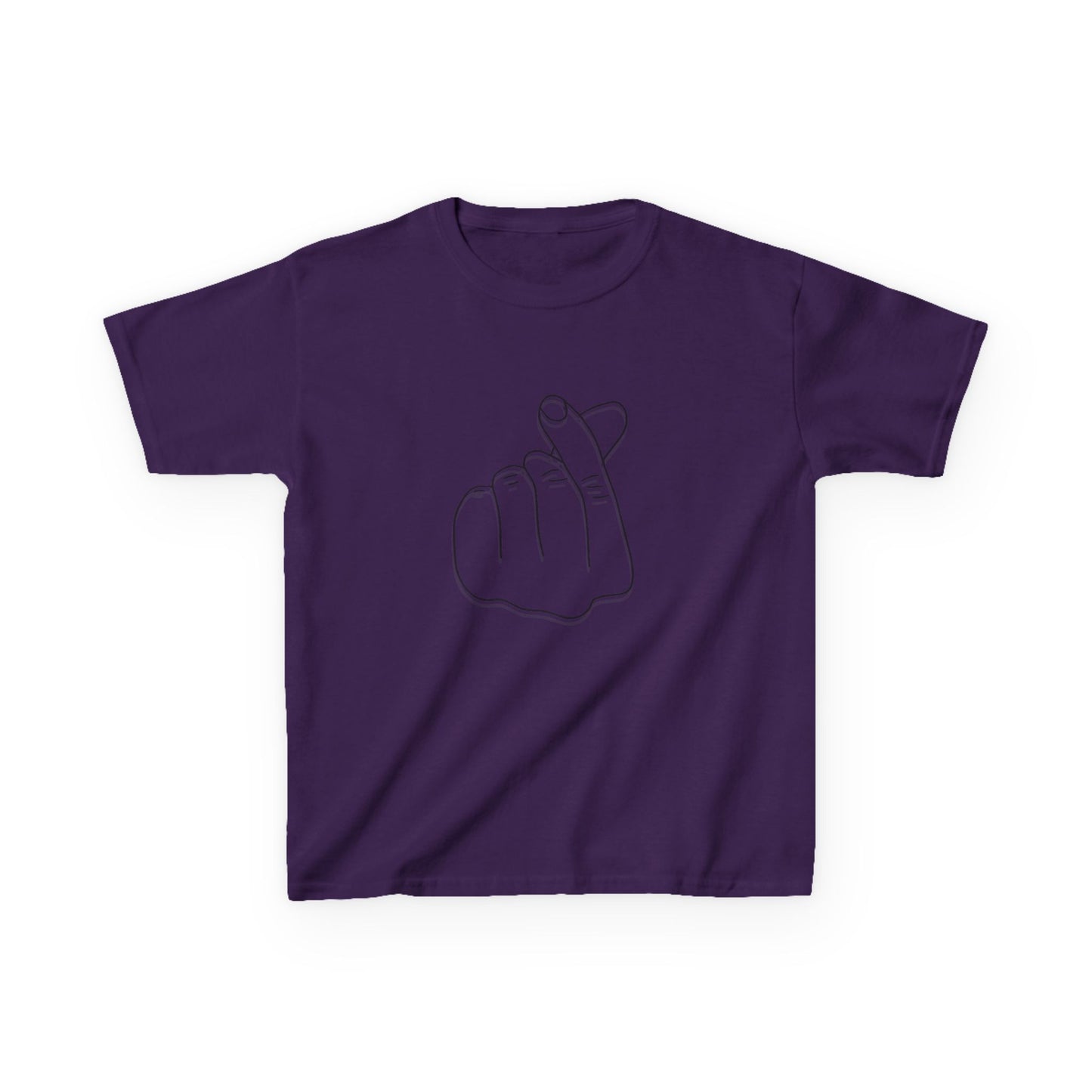 Cute Kids Heavy Cotton Tee - K-Pop Inspired Love Gesture