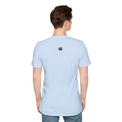 Vintage forest landscape T-shirt by Printify featuring a nature pathway design on soft fabric.