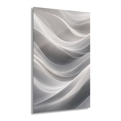 Abstract White Wave Acrylic Print | Wall Art