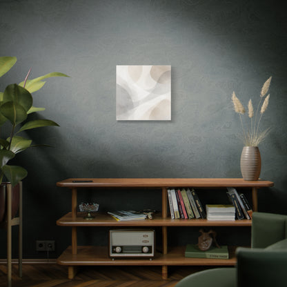Neutral Abstract Organic Shapes Matte Canvas
