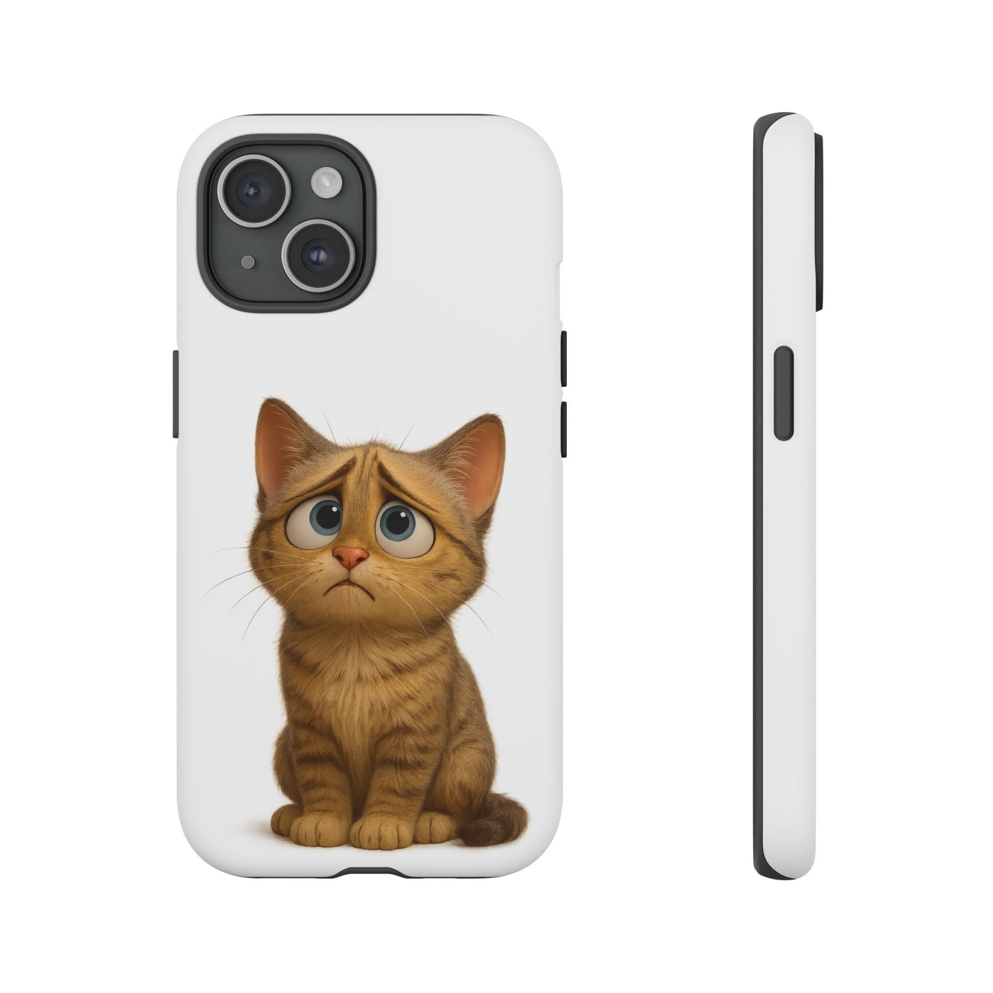 Cute Cat Phone Case, Funny Kitty Case, Animal Lover Gift, Cat Lover Accessory, Unique Cat Design Case, Pet Mom Gift - TRV