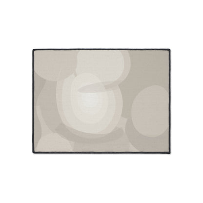 Neutral Abstract Circles Heavy Duty Floor Mat | Non-Slip Entry Rug