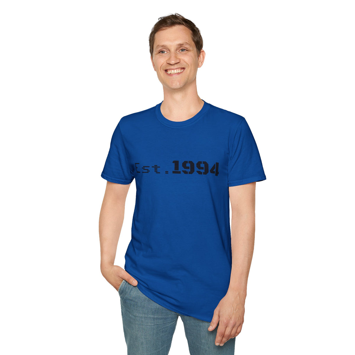 Vintage 1994 Est. graphic T-shirt by Printify featuring bold 1994 design on a classic cotton T-shirt.