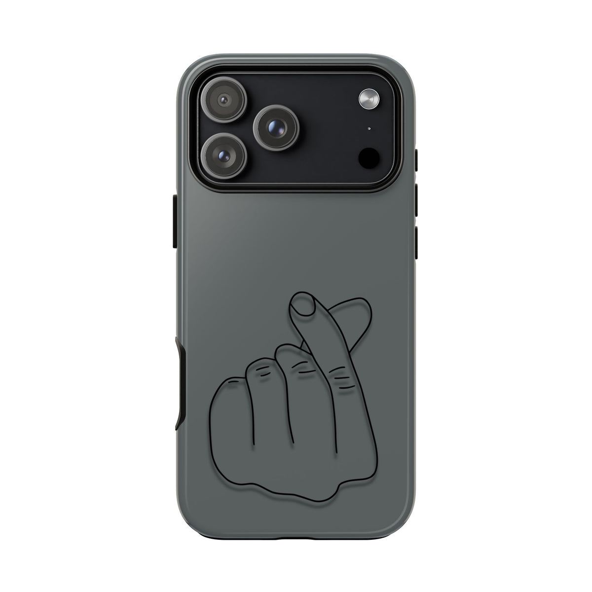 Silicone Phone Case, embossed Korean finger heart design - view 52