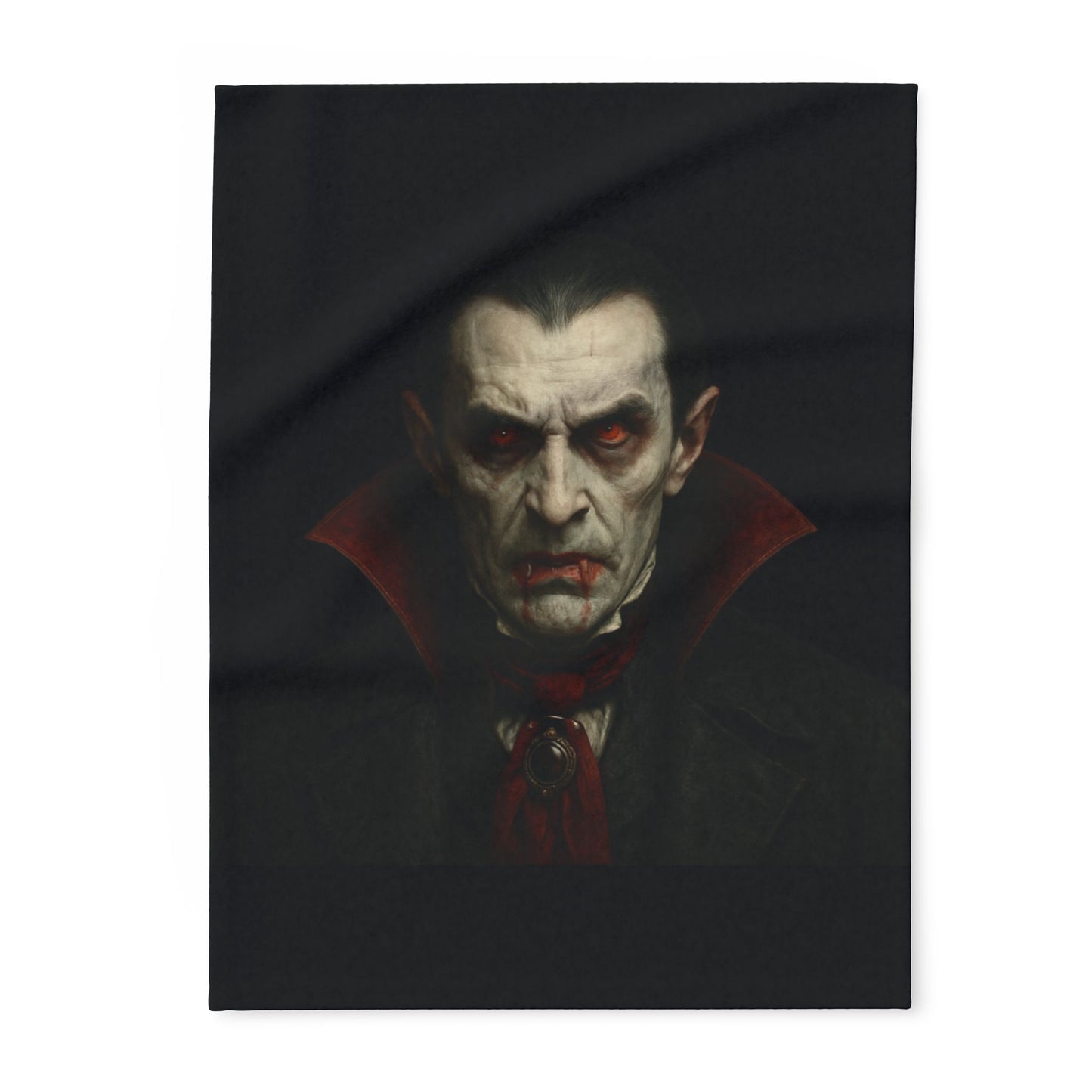 Spooky Vampire Arctic Fleece Blanket | Cozy Halloween Decor, Gothic Home Accent, Warm Throw for Movie Nights, Vampiric Gifts