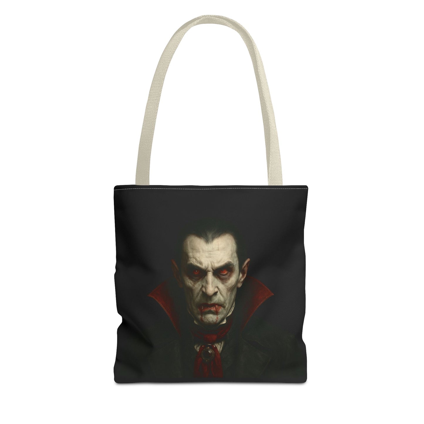 Vampire Haunted Tote Bag, Spooky Shopping Bag, Halloween Accessory, Gothic Style Handbag, Perfect for Halloween Parties, Unisex Tote - TRV