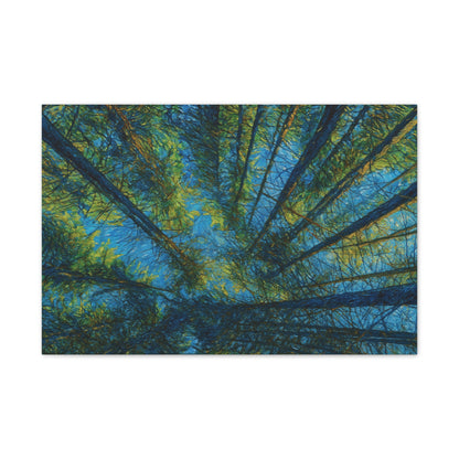 Canvas Wall Art, Forest Perspective Print, Nature Decor, Home & Office Art, Rustic Wall Hanging, Tree Art for Nature Lovers - TRV