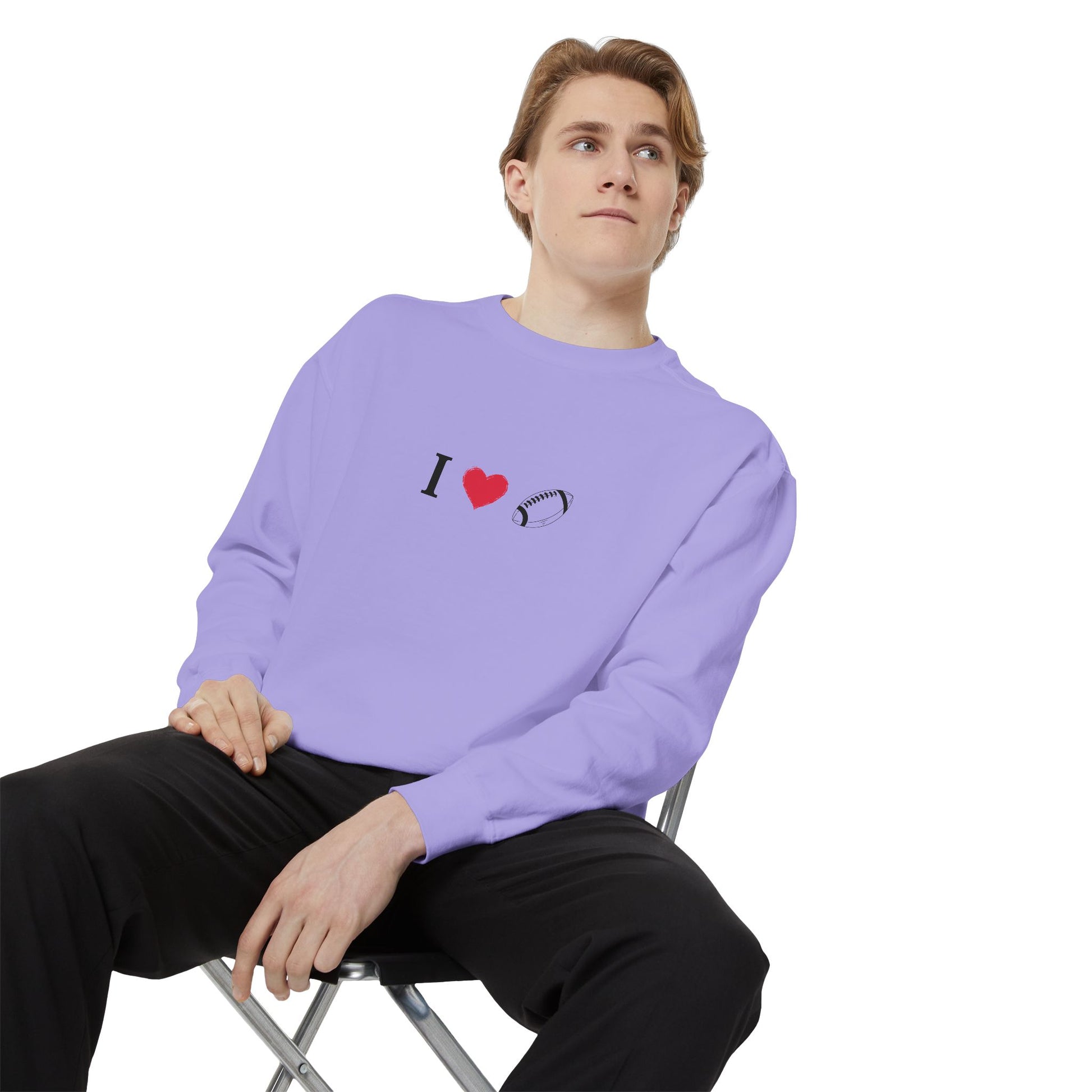 Unisex Sweatshirt, I love Football, Cozy, Perfect for Everyday Wear, Gift Idea for Friends, Couples, and Special Occasions - TRV