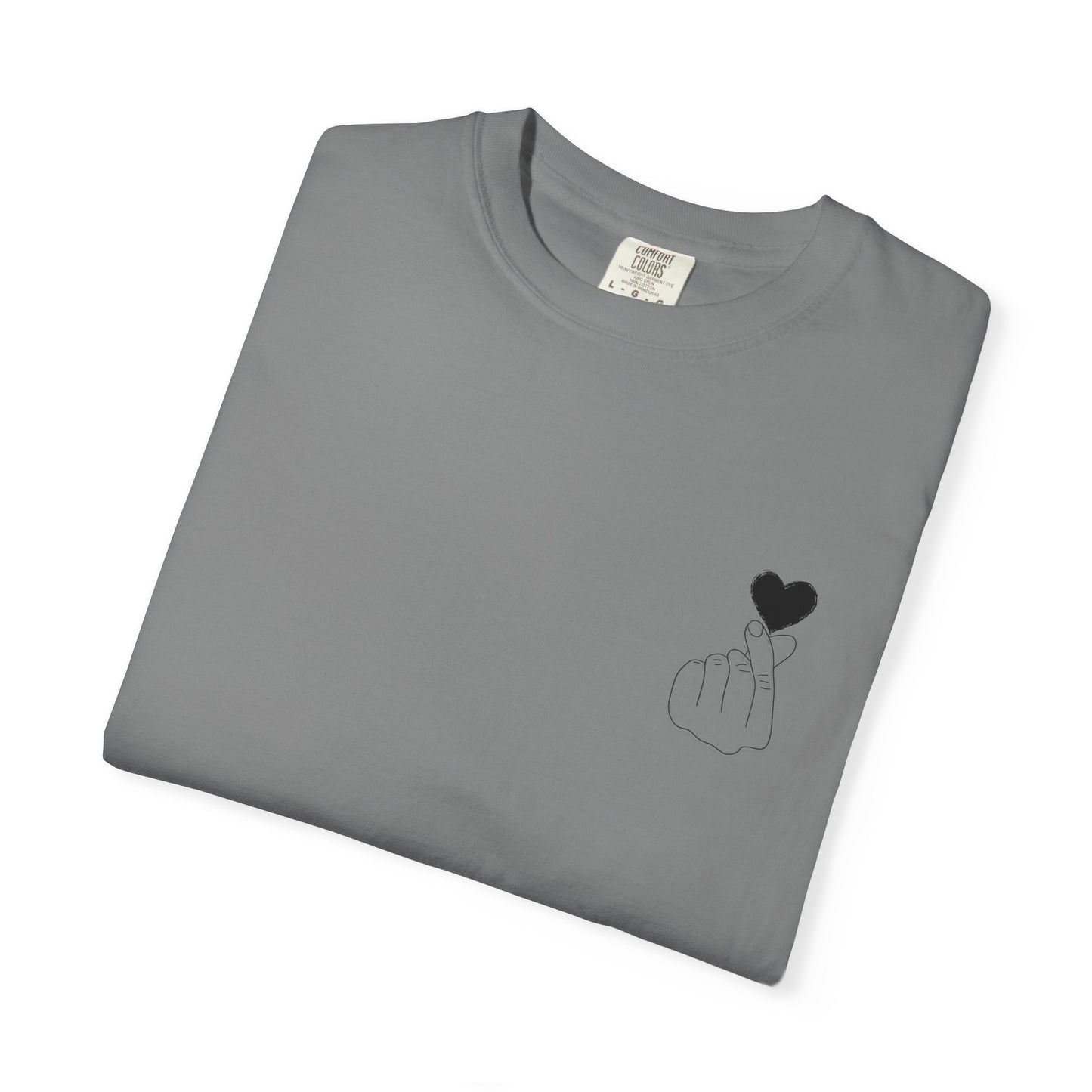 Unisex Garment-Dyed T-Shirt with Heart Design | Casual Trendy Wear for All Occasions