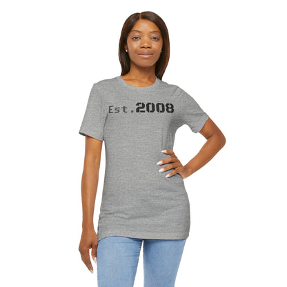 Est. 2008 Unisex Tee, Cool Vintage T-Shirt, Casual Gift, Birthday Apparel, Nostalgic Fashion