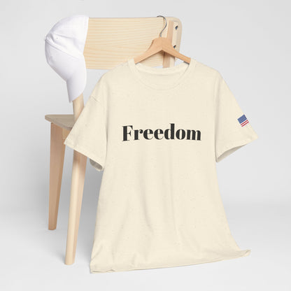 Freedom script tee | T-Shirt, American flag sleeve - TRV