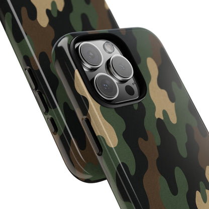 Camouflage Phone Case, Tough Cases, Military Style, Unique Phone Accessories, Gift for Him, Durable Phone Cover - TRV