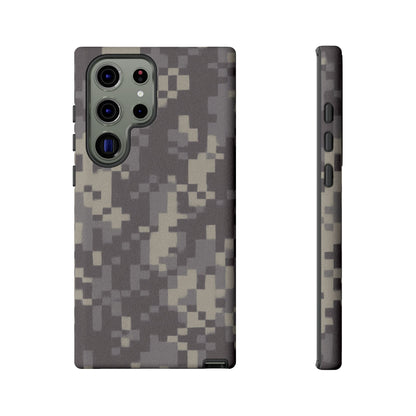 Digital camouflage tough phone case by Printify, rugged protective cover designed for durable smartphone protection.