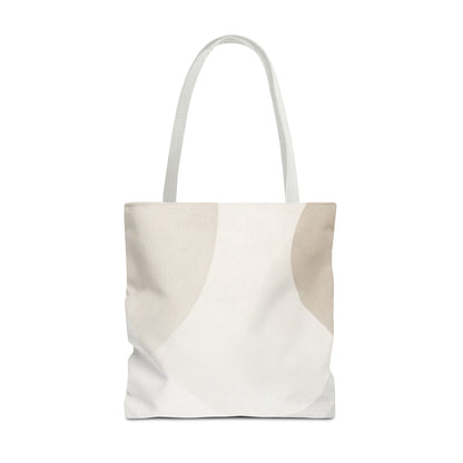 Neutral Abstract Geometric Tote Bag | Minimal Beige Shapes