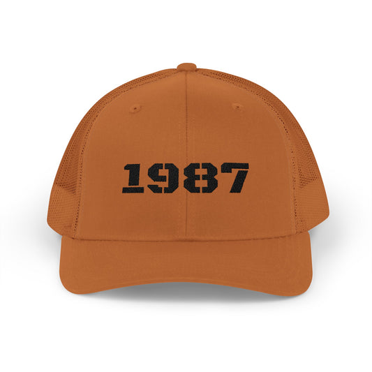 Vintage 1987 Snapback Trucker Cap | Retro Cap for Men & Women | Perfect Gift for Birthdays, Anniversaries, Casual Wear - product image