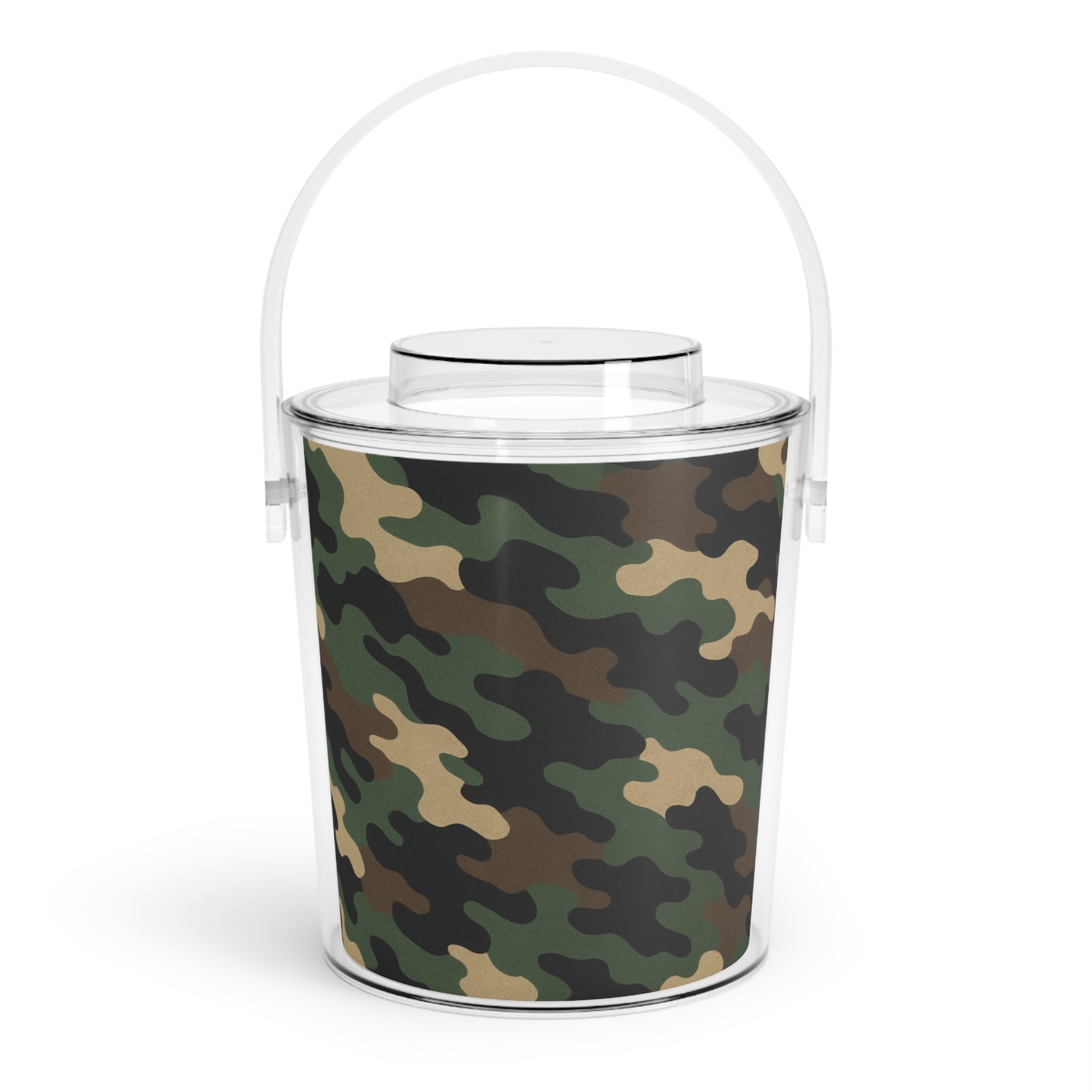 Camouflage Ice Bucket with Tongs - Best Accessories | Gothic Decor Store | Buy Online