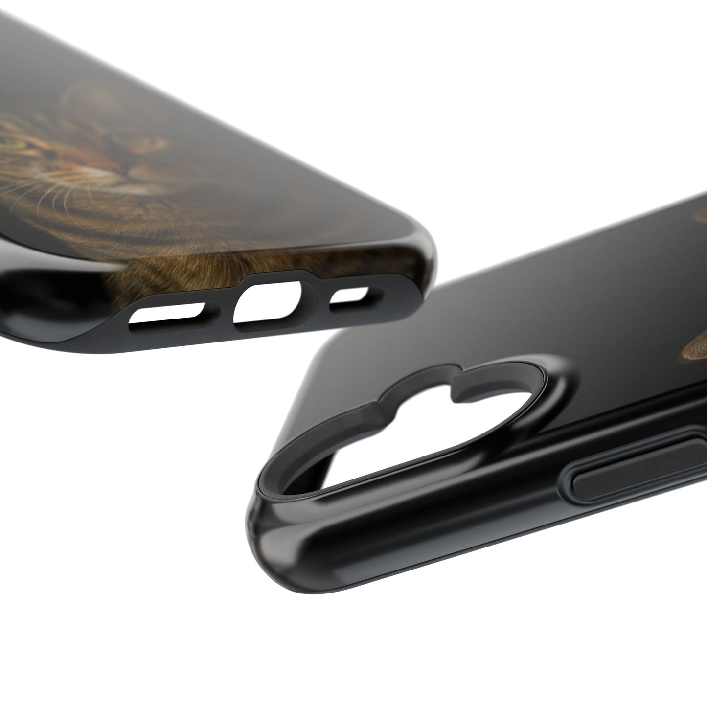 Magnetic Impact-Resistant Phone Case — Realistic Tabby Cat Portrait