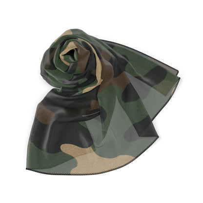 Camouflage Poly Scarf — Lightweight Camo Print Fashion Scarf