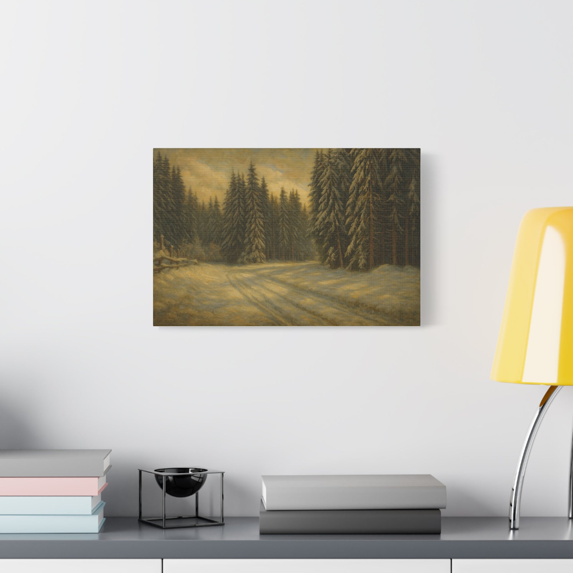 Scenic Forest Canvas Art, Nature Decor for Home, Cozy Wall Art, Perfect Gift for Nature Lovers, Rustic Cabin Decor, Winter Landscape Print - TRV