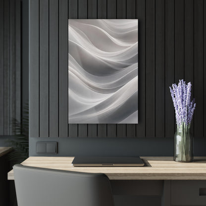 Abstract White Wave Acrylic Print | Wall Art