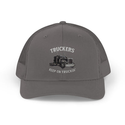 Truck Driver Snapback Cap, Mesh Trucker Hat, Cool Casual Hat, Perfect Gift for Drivers, Trucking Enthusiasts, Outdoor Style - TRV