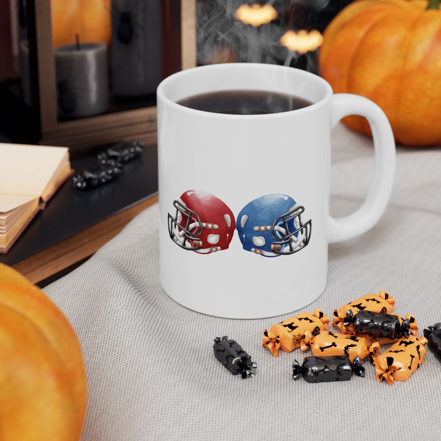 Football Fan Ceramic Mug | 11oz, 15oz | Perfect for Game Day, Sports Enthusiasts, Gifts, Tailgating, Team Celebration - TRV