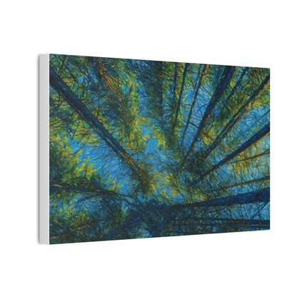 Forest Canopy Canvas Print — Upward View Trees Wall Art (Stretched Canvas 0.75")