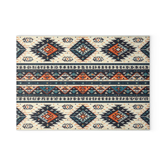 Southwestern Aztec Pattern Glass Cutting Board - view 2