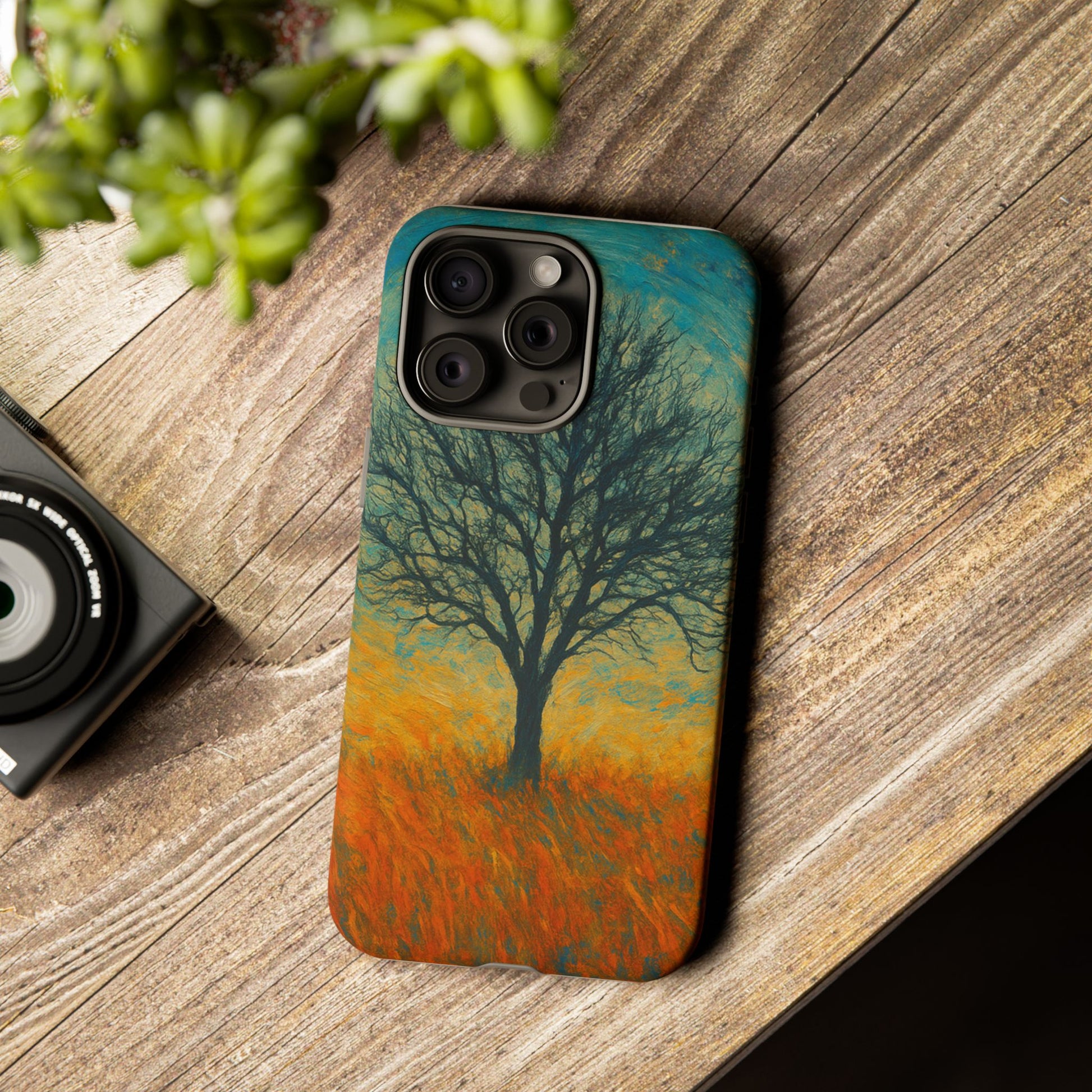 Artistic Phone Case with Tree Design, Nature Lover Gift, Unique Phone Cover, Holiday Present, Eco-friendly Tech Accessories - TRV
