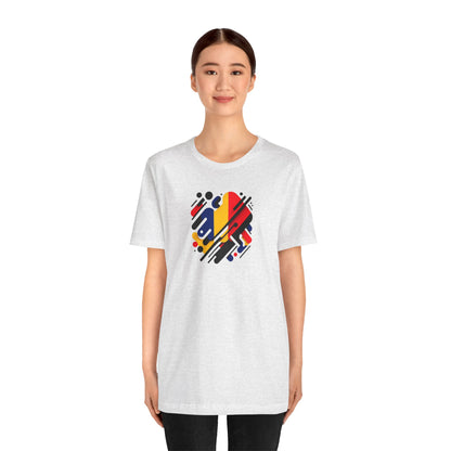 Artistic Heart Unisex Jersey Tee - Vibrant Graphic Tee, Casual Wear, Gift for Art Lovers, Birthday Surprise, Everyday Comfort - TRV