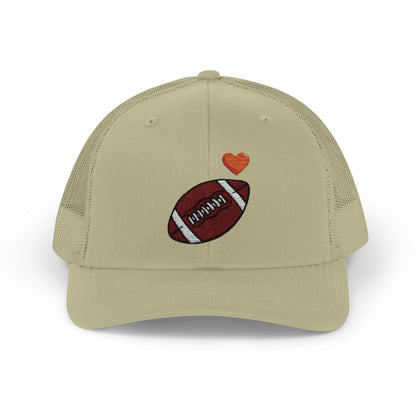 Football Love Snapback Trucker Cap, Sports Hat, Gift for Sports Fans, Casual Wear, Outdoor Activities - TRV