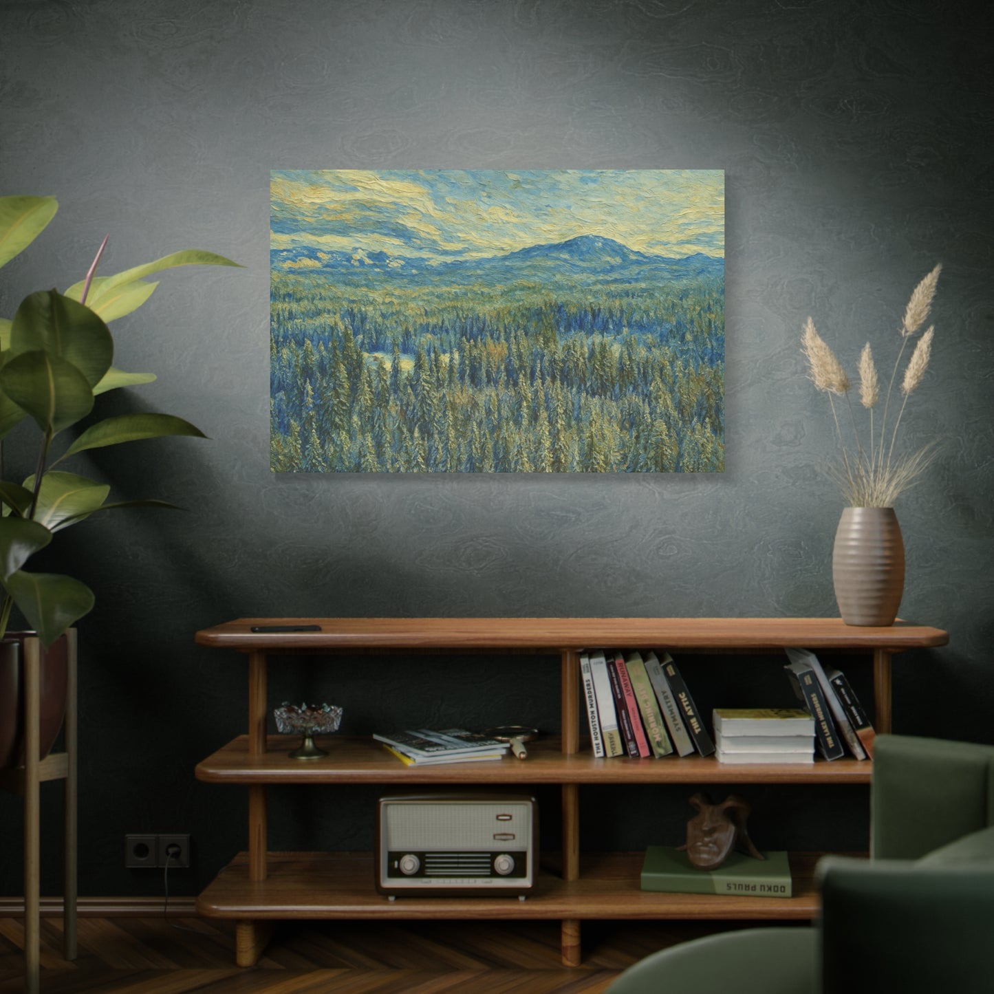 Scenic Landscape Canvas Print, Rustic Home Decor, Wall Art for Nature Lovers, Gift for Art Enthusiasts, Serene Forest Artwork - TRV