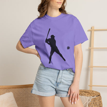Unisex Baseball Silhouette Tee, Casual Wear, Sports Fan Apparel, Gift for Athletes, Summer Outing Outfit, Soft Cotton Shirt