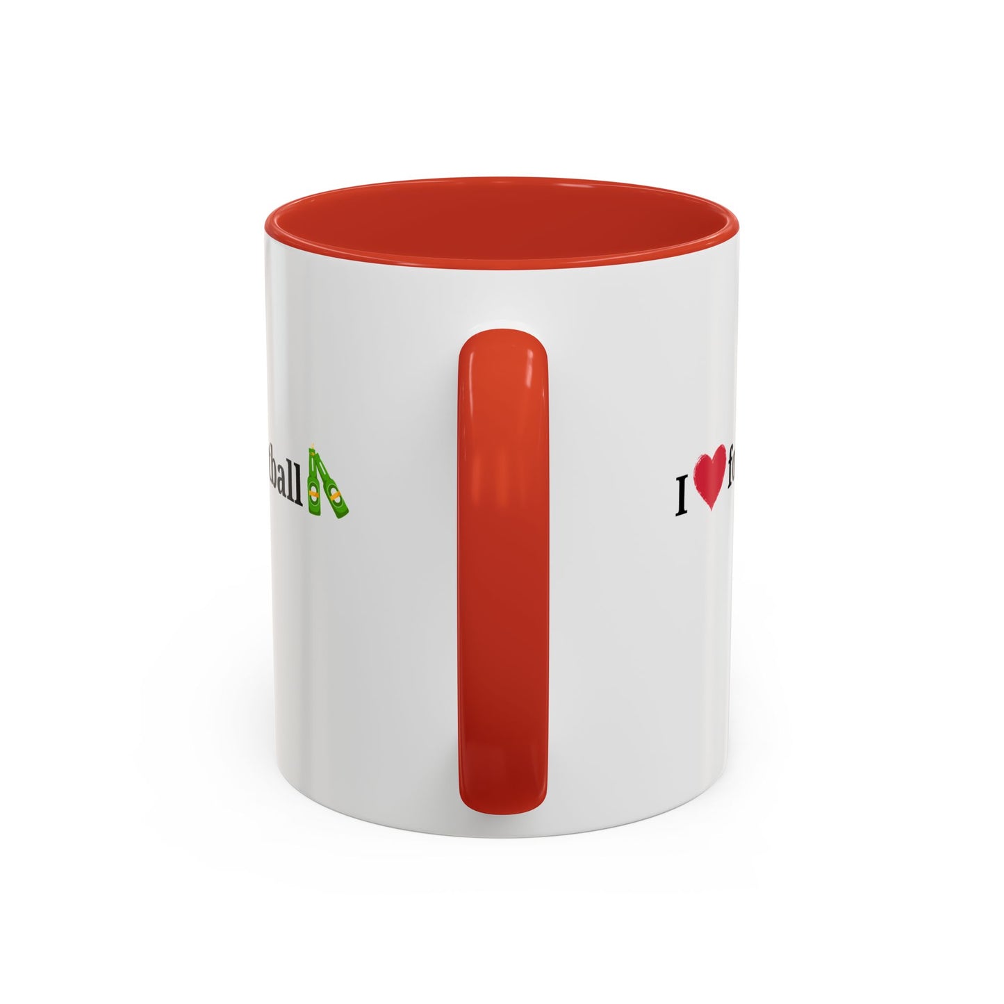 I Love Football Accent Coffee Mug, Perfect Gift for Sports Lovers, Football Enthusiasts, Unique Mug for Game Days, Home or Office Decor - TRV